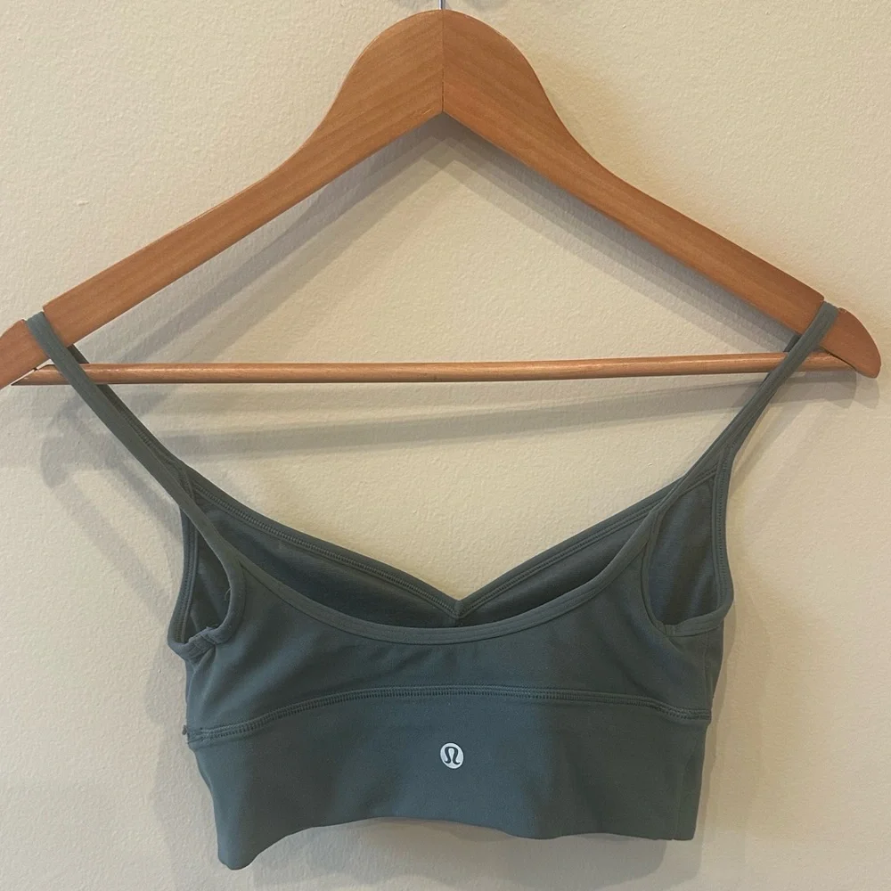 Lululemon Like a Cloud Bra Olive Green Low Support Yoga Pilates Size 4
